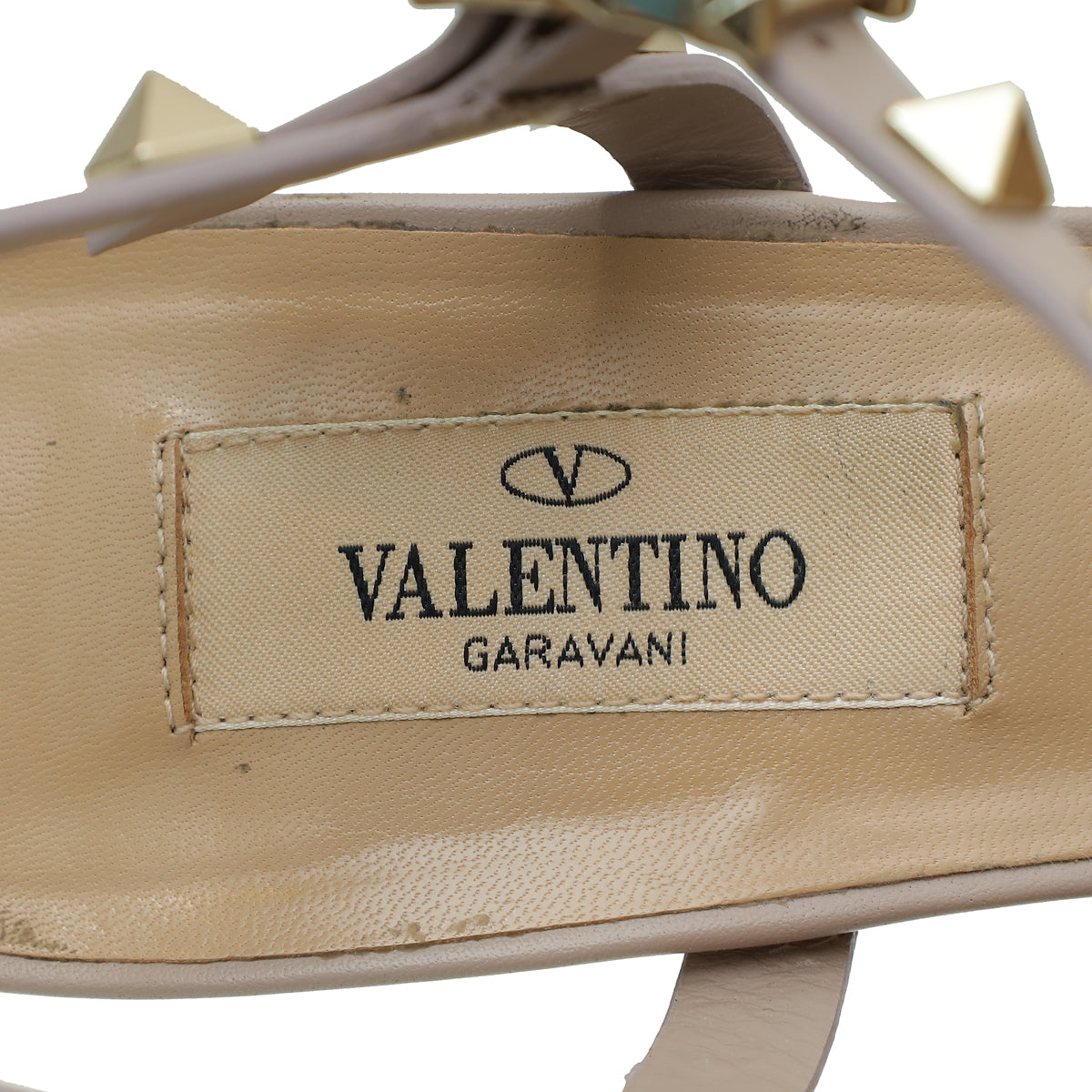Valentino Poudre Rockstud Ankle Strap Sandal 37.5