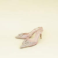 Valentino Bicolor VLogo Signature Embellished Slingback Pumps 37.5