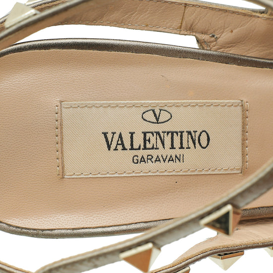 Load image into Gallery viewer, Valentino Bicolor Rockstud Leopard Print Calf Hair Caged Pump 37.5
