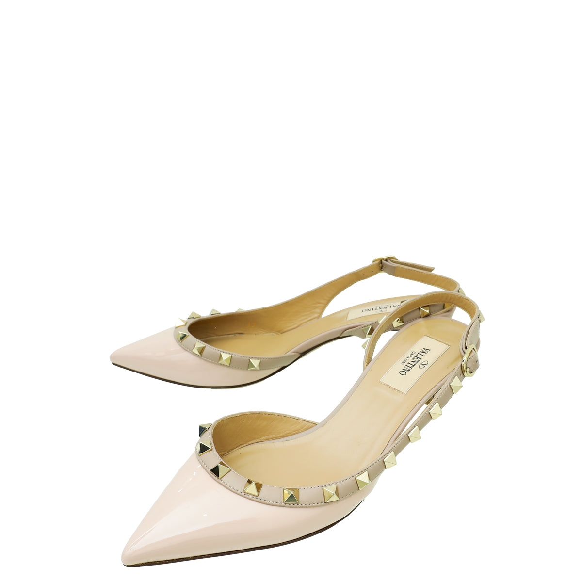 Valentino Pink Rockstud Slingback 37-Valentino-THE CLOSET
