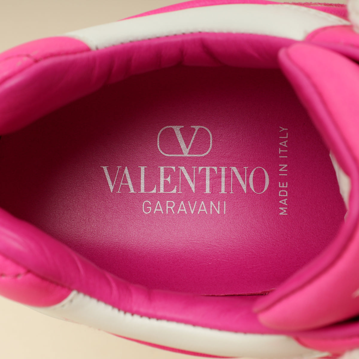 Valentino Bicolor One Stud XL Toile Iconographe Sneakers 38.5-Valentino-THE CLOSET