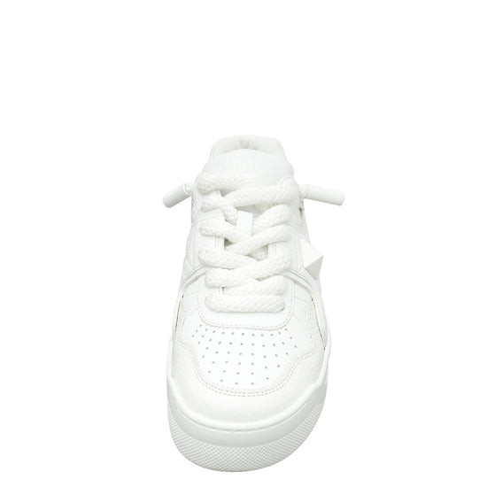 Valentino White One Stud XL Nappa Low-Top Sneaker 38.5