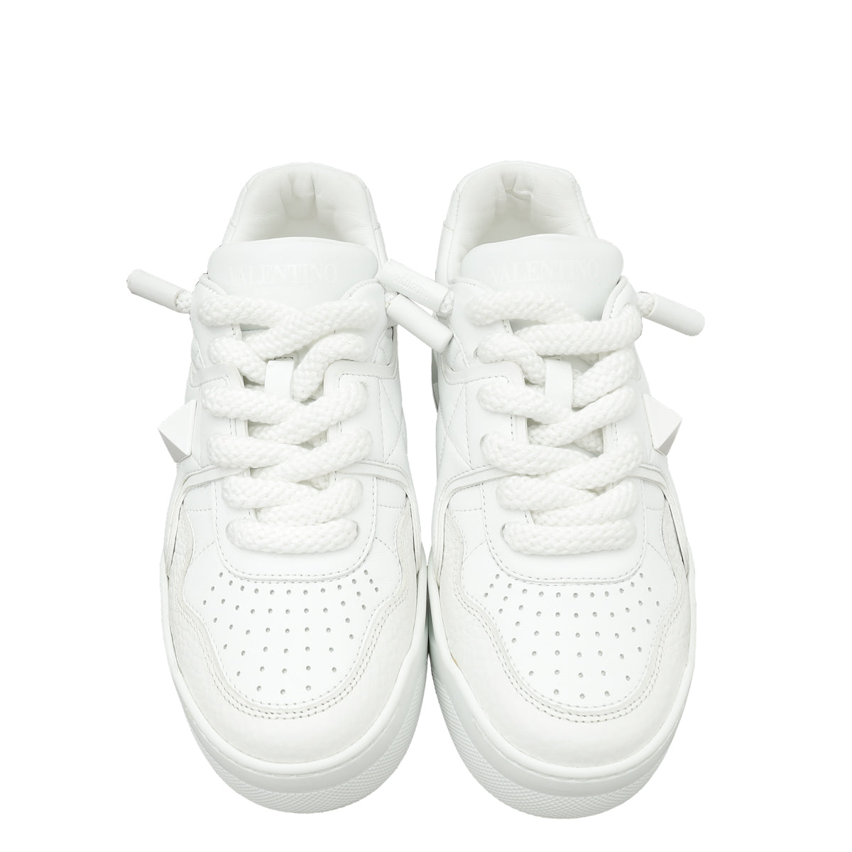 Valentino White One Stud XL Nappa Low-Top Sneaker 38.5