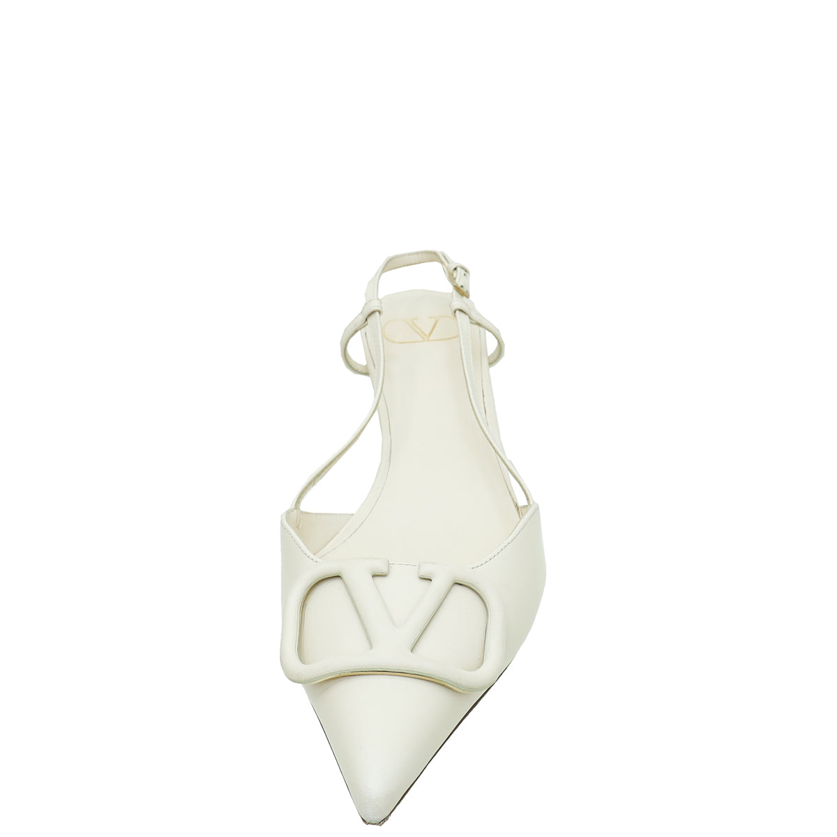 Valentino Cream Vlogo Slingback 38.5-Valentino-THE CLOSET
