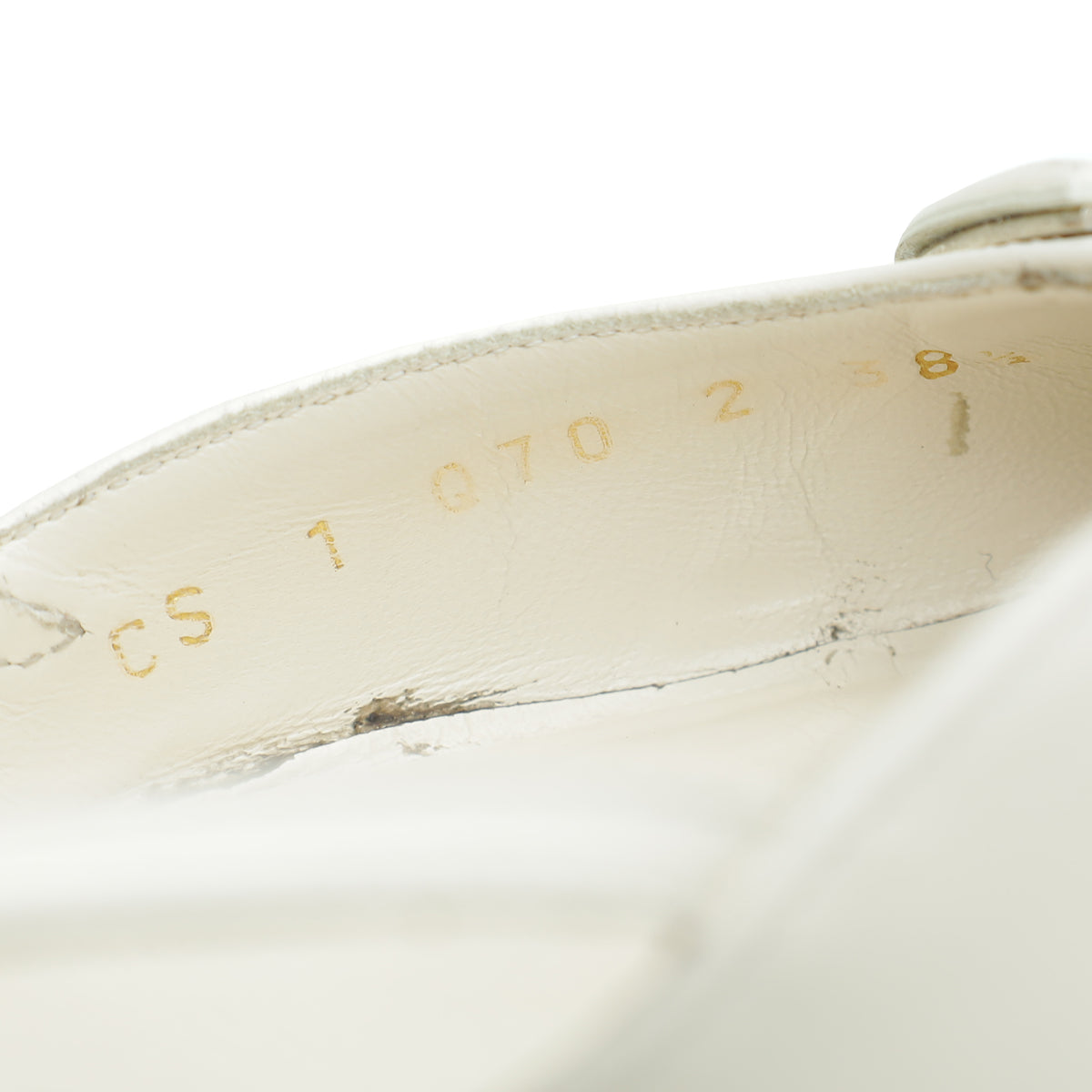 Valentino Cream Vlogo Slingback 38.5