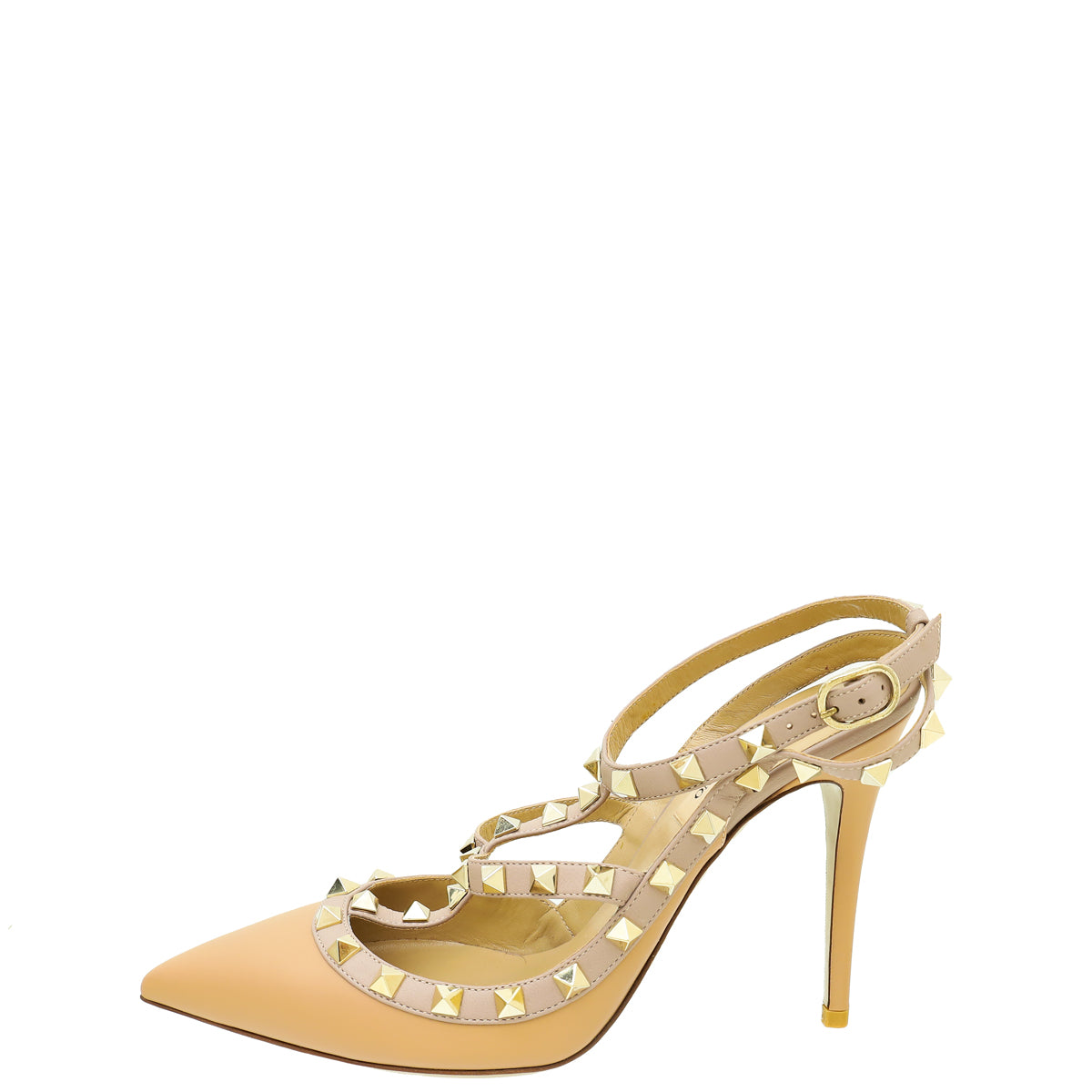 Valentino Nude Rockstud Caged Ankle Strap Pump 38.5