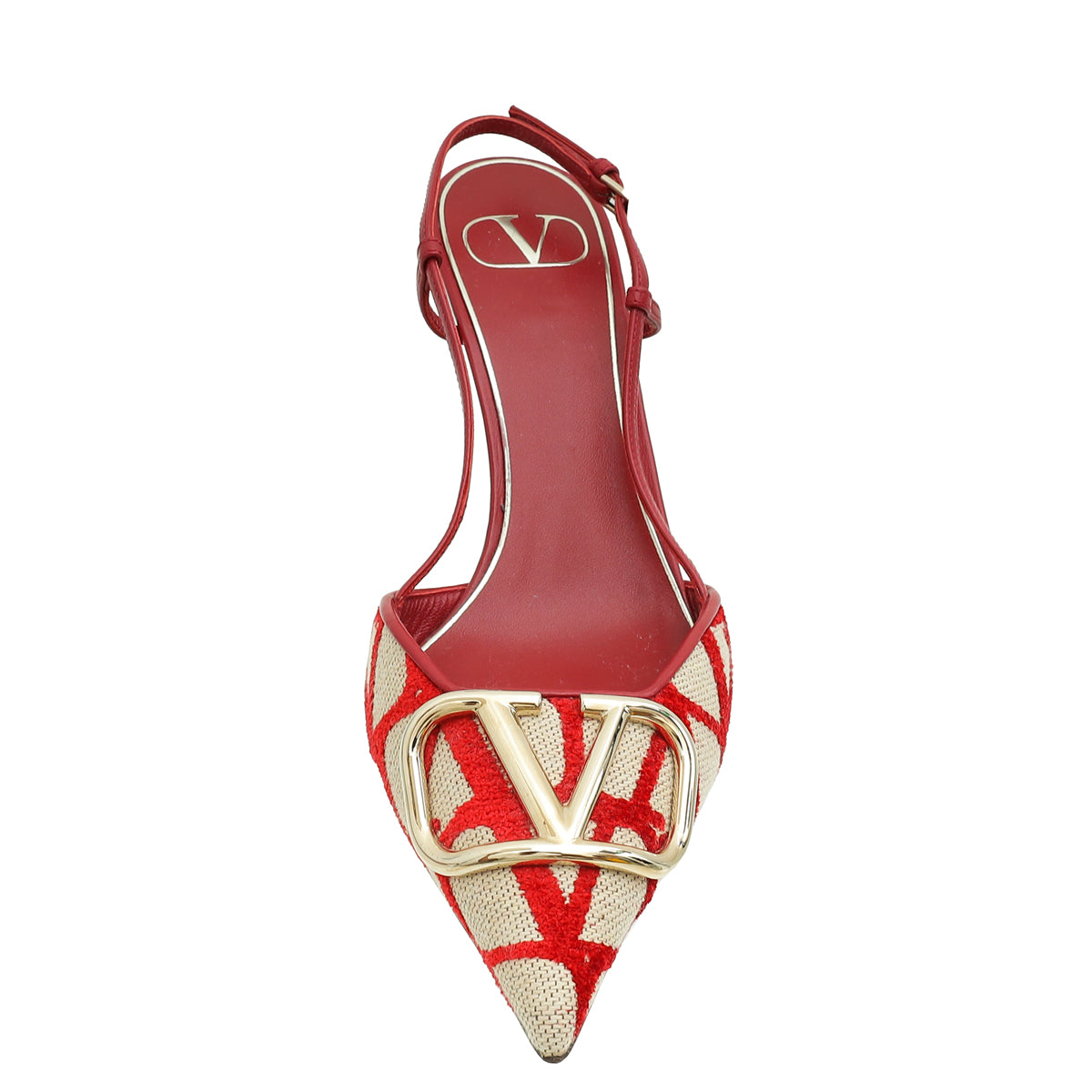 Valentino Bicolor VLogo Iconographe Slingback Pumps 38-Valentino-THE CLOSET