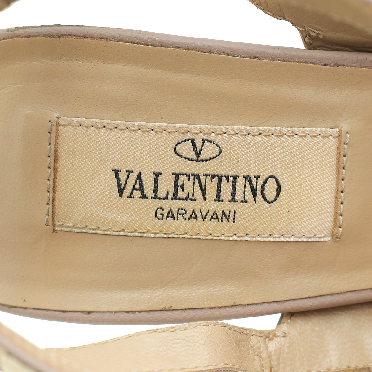 Valentino Greysh Green Rockstud Caged Pump 38