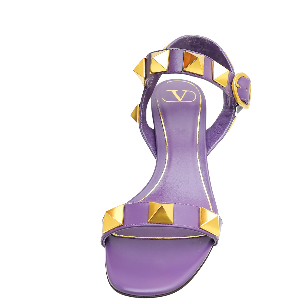 Valentino Purple Roman Studs Ankle Sandal 38-Valentino-THE CLOSET