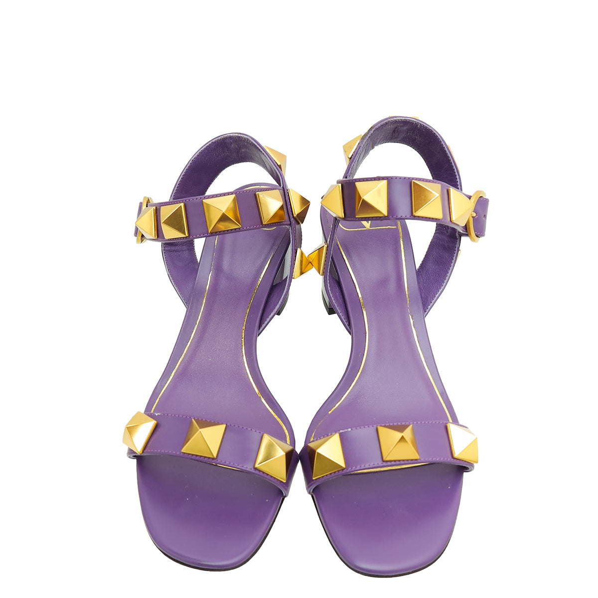 Valentino Purple Roman Studs Ankle Sandal 38