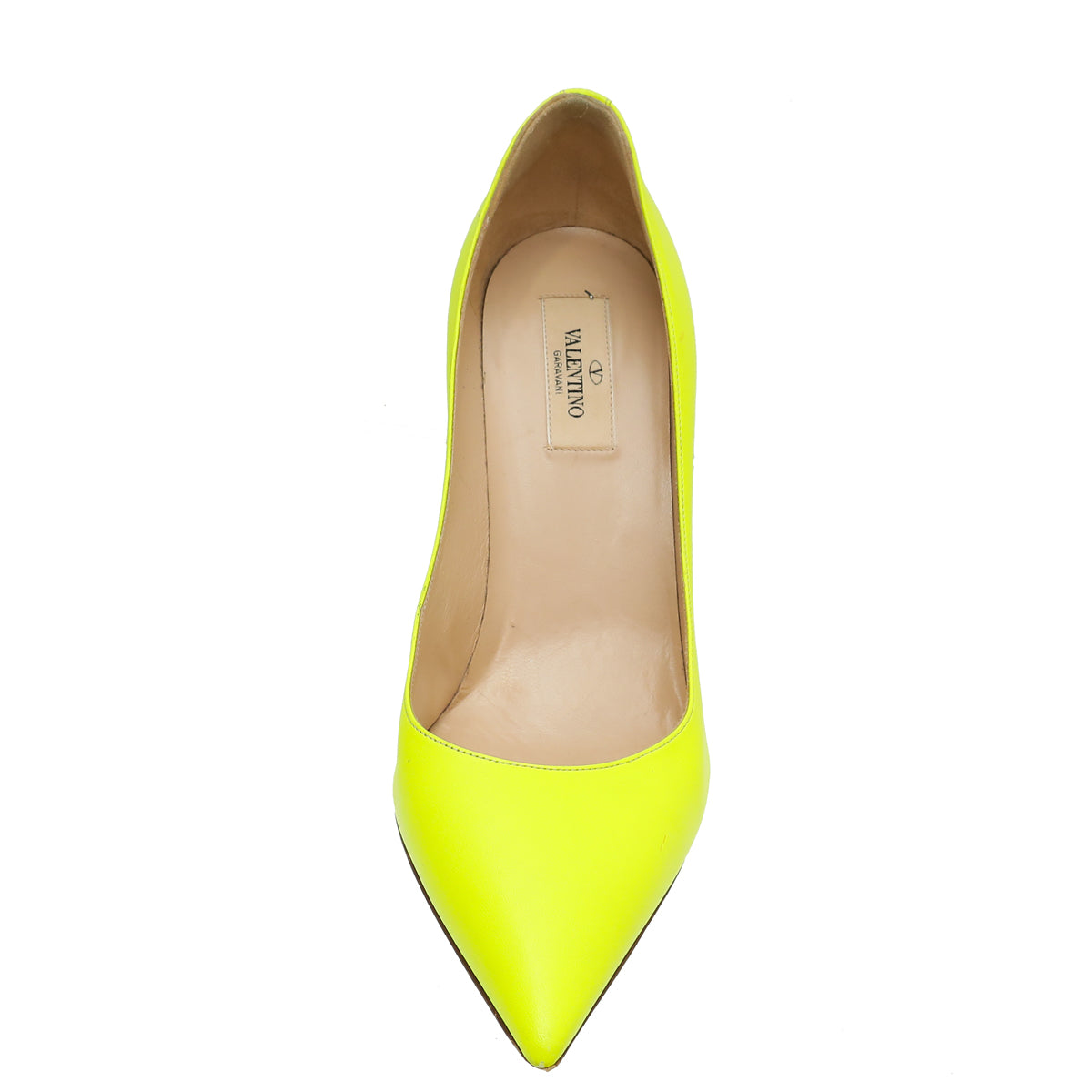 Valentino Neon Yellow Green Ankle Stud Pump 39.5-Valentino-THE CLOSET