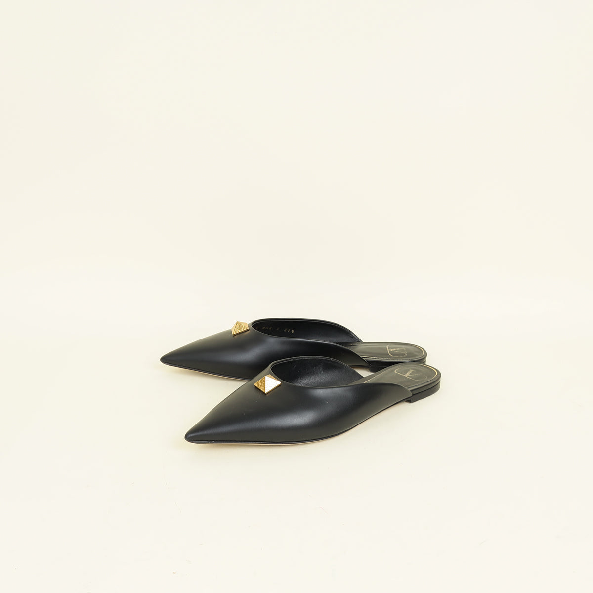 Valentino Black One Stud Mule 39.5