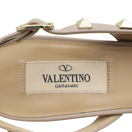 Load image into Gallery viewer, Valentino Blue Rockstud Caged Slingback Pump 39
