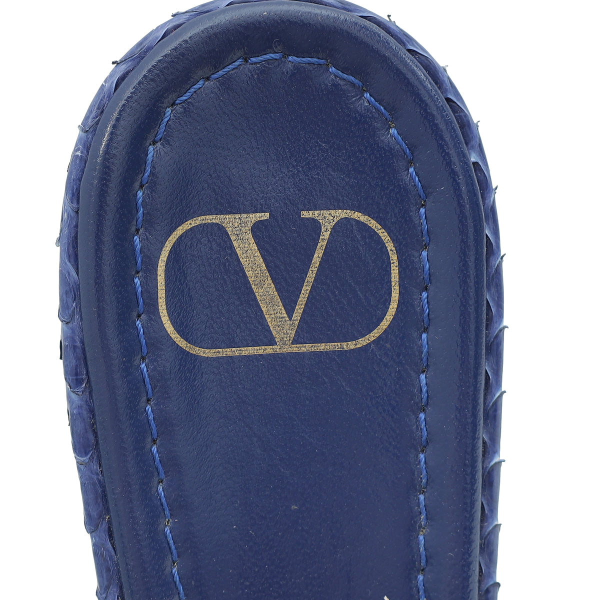 Valentino Blue Python Middle East Exclusive Signature Mules 39