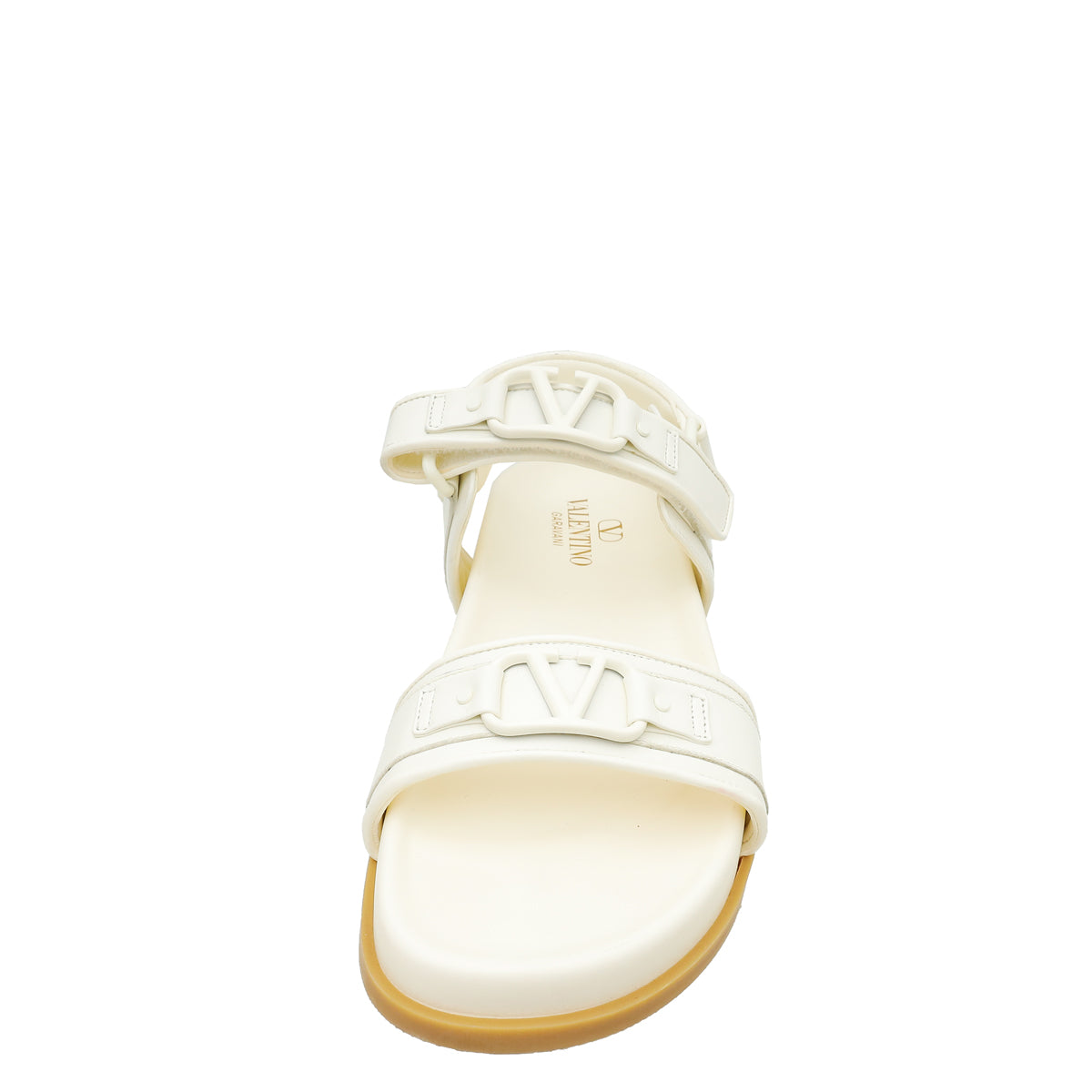 Valentino White VLogo Signature Sandals 39