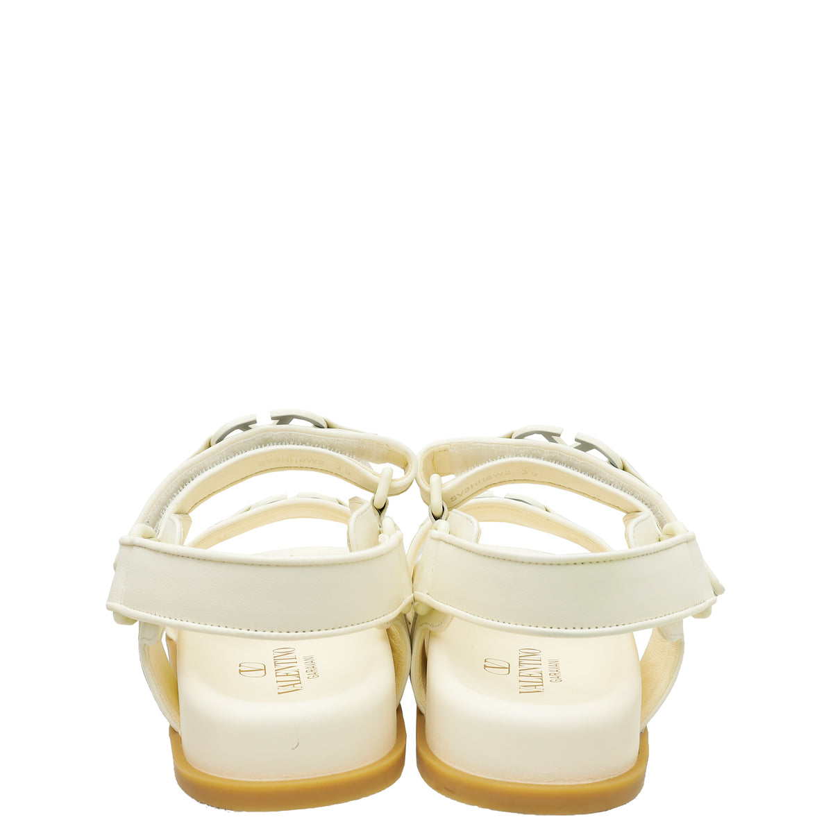 Valentino White VLogo Signature Sandals 39