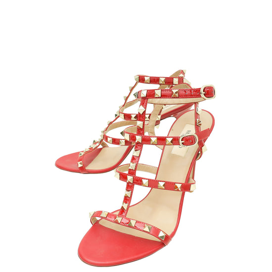 Valentino Red Rockstud Ankle Strap Sandal 39