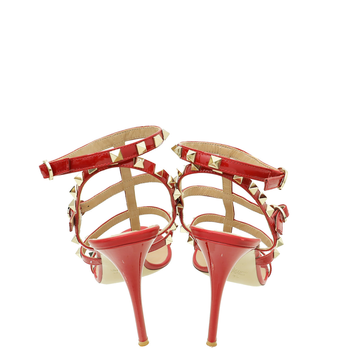 Valentino Red Rockstud Ankle Strap Sandal 39