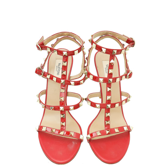 Valentino Red Rockstud Ankle Strap Sandal 39