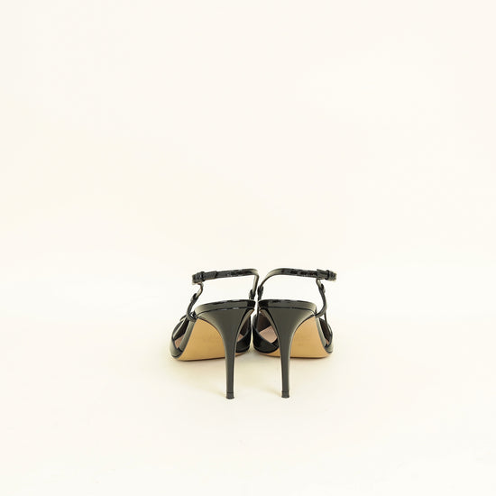 Valentino Black Vlogo Slingback Pump 39