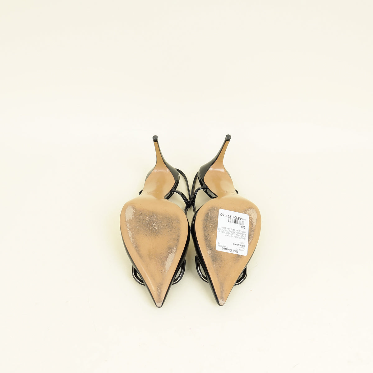 Valentino Black Vlogo Slingback Pump 39