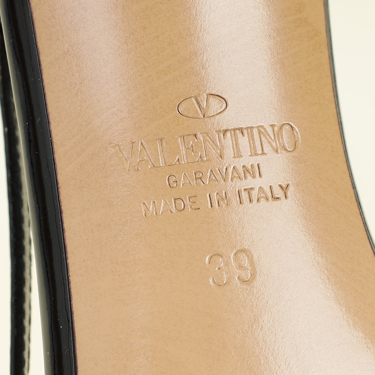 Valentino Black Vlogo Slingback Pump 39