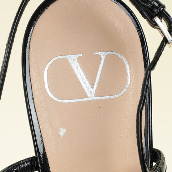Valentino Black Vlogo Slingback Pump 39