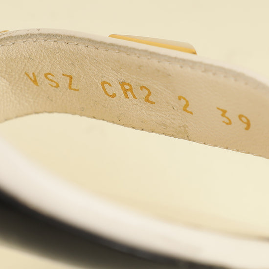 Valentino Light Ivory Roman Stud Ankle Strap 60mm Sandals 39-Valentino-THE CLOSET