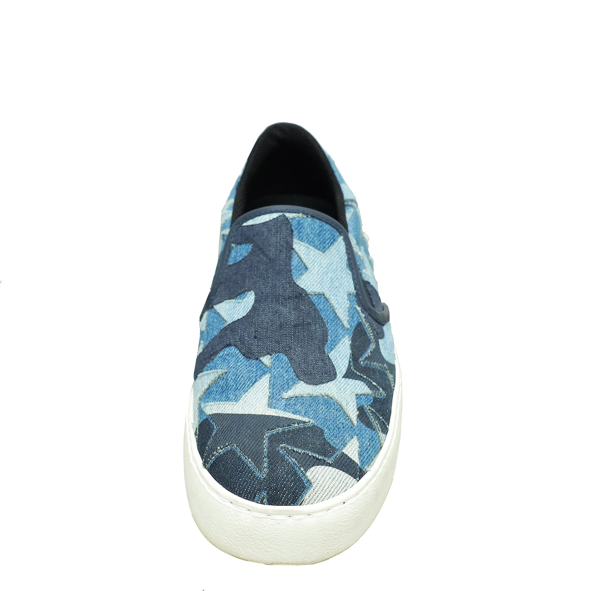 Valentino Multicolor Blue Denim Camustar Slip On Sneaker 39-Valentino-THE CLOSET