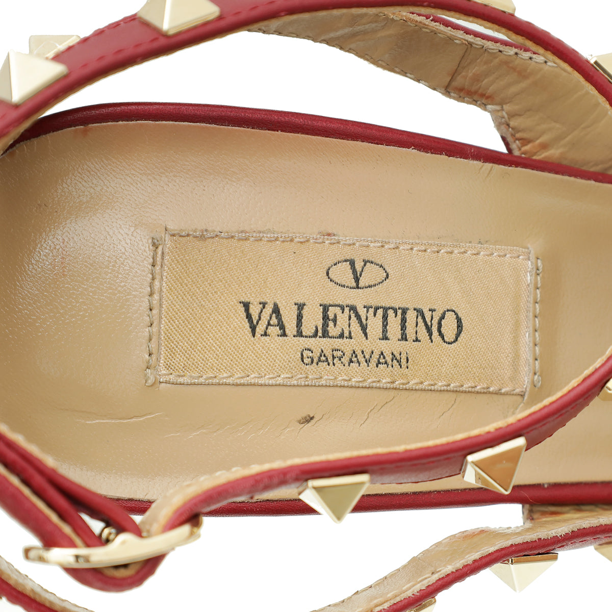 Valentino Red Rockstud Caged Slingback Pumps 39