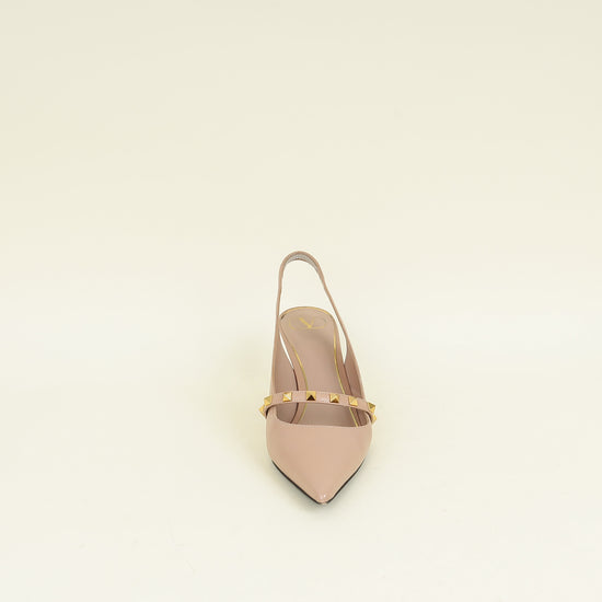 Valentino Nude Rockstud Slingback Pumps 39