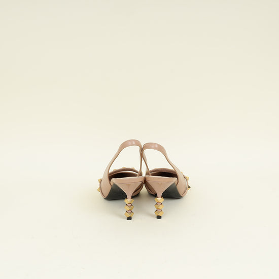 Valentino Nude Rockstud Slingback Pumps 39