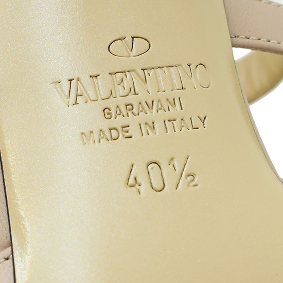 Valentino Bicolor Rockstud Heeled Mules 40.5