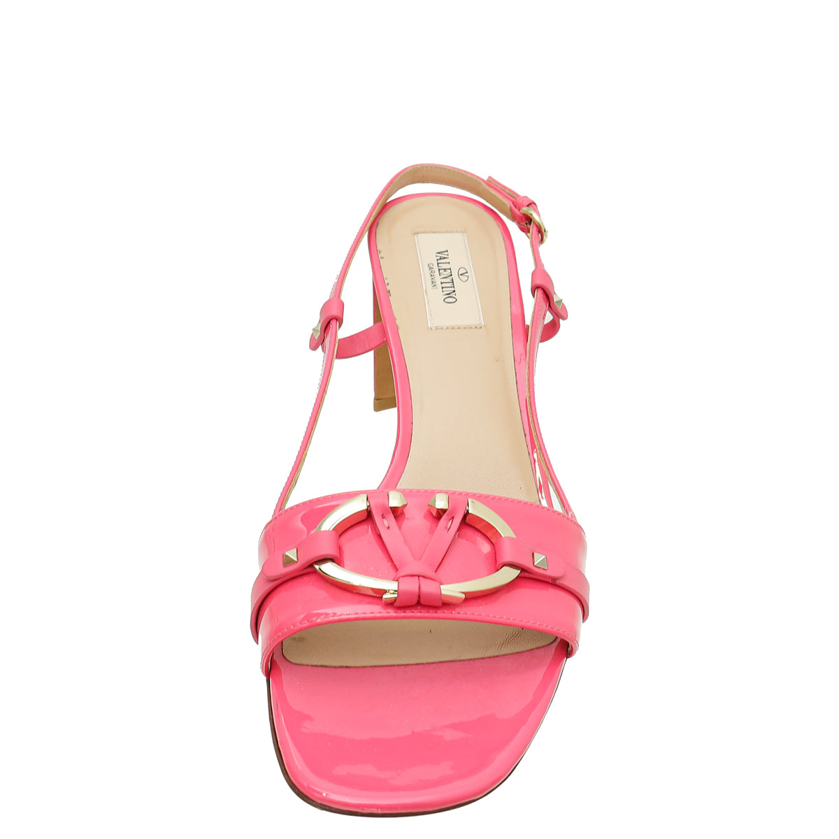 Valentino Pink VLogo Block Heeled Slingback 40-Valentino-THE CLOSET