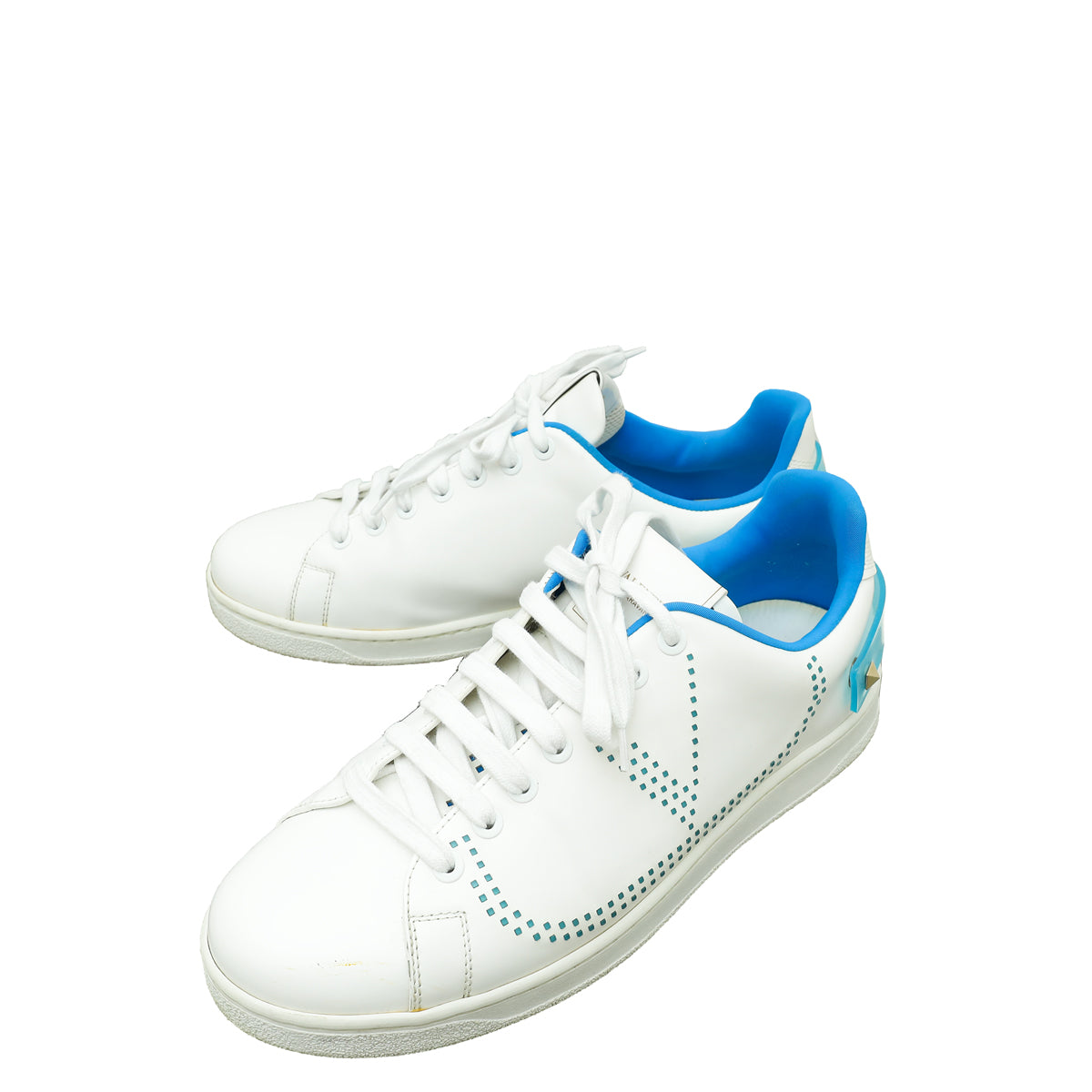 Valentino Bicolor Rockstud Backnet Sneaker 40-Valentino-THE CLOSET