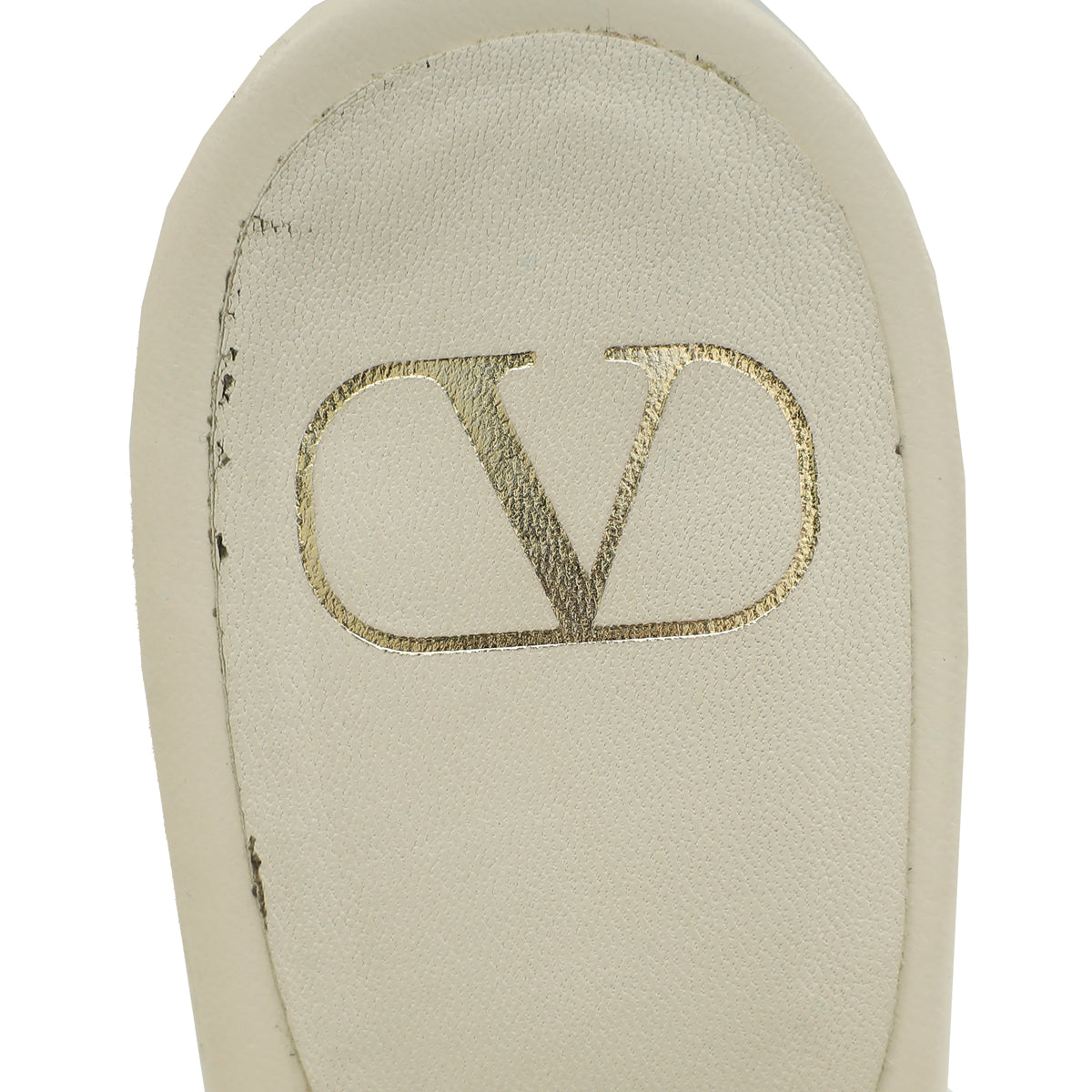 Valentino Cream Vlogo Signature 80 Slide Mules 40