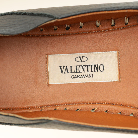 Valentino Black Rockstud Espadrille 40-Valentino-THE CLOSET