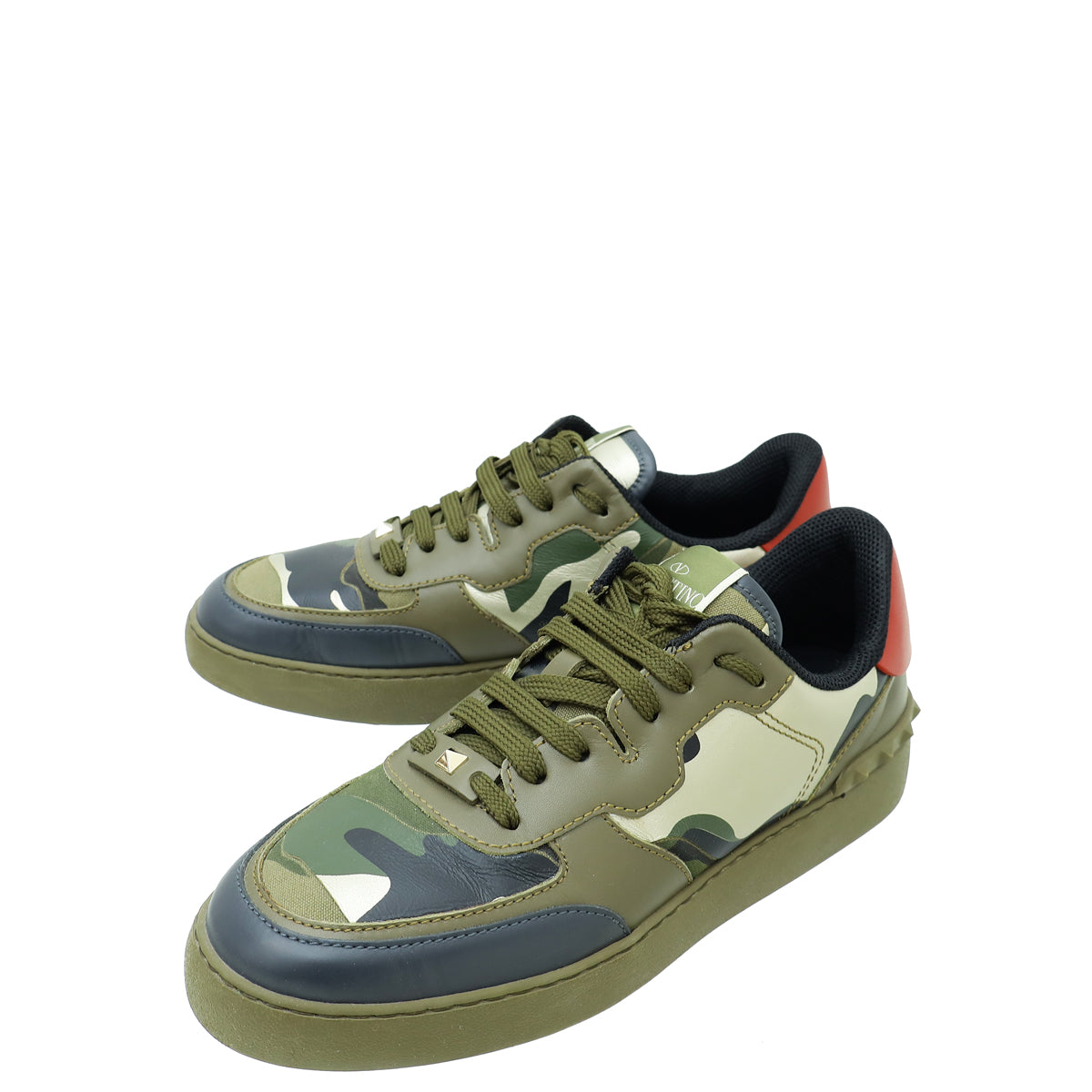 Valentino Olive Rockrunner Camouflage Sneaker 40-Valentino-THE CLOSET