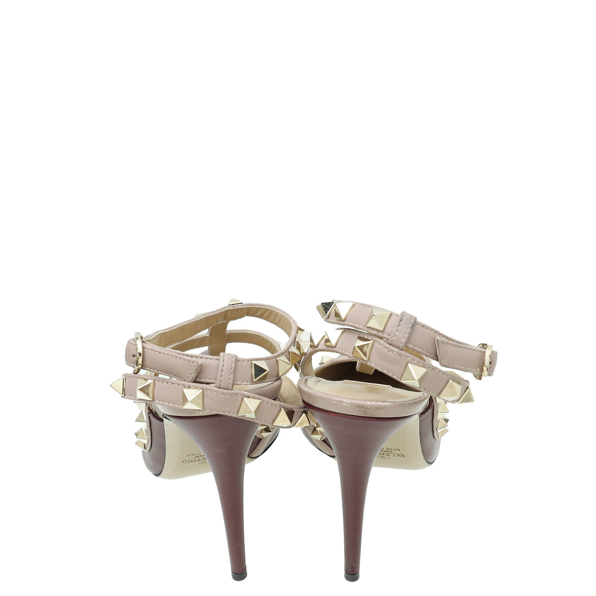 Valentino Bicolor Rockstud Caged Slingback Pumps 41