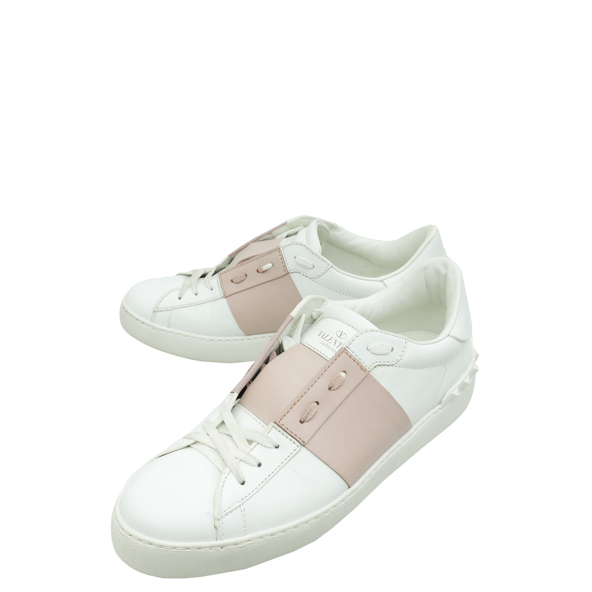 Valentino Bicolor Open Rockstud Sneaker 41