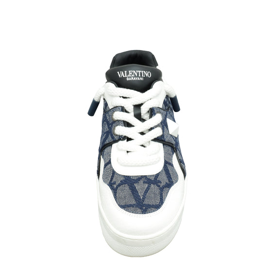 Valentino Denim Tricolor One Stud XL Sneakers 43.5