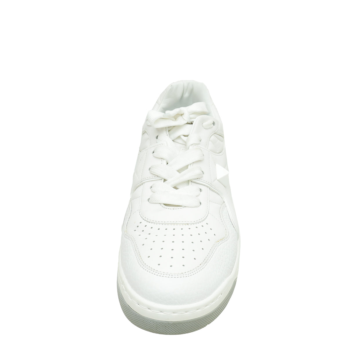 Valentino White One Stud Low Top Sneakers 44 â THE CLOSET
