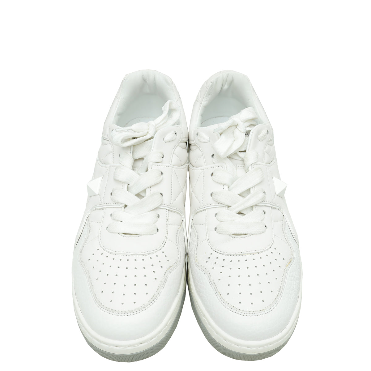 Valentino White One Stud Low Top Sneakers 44