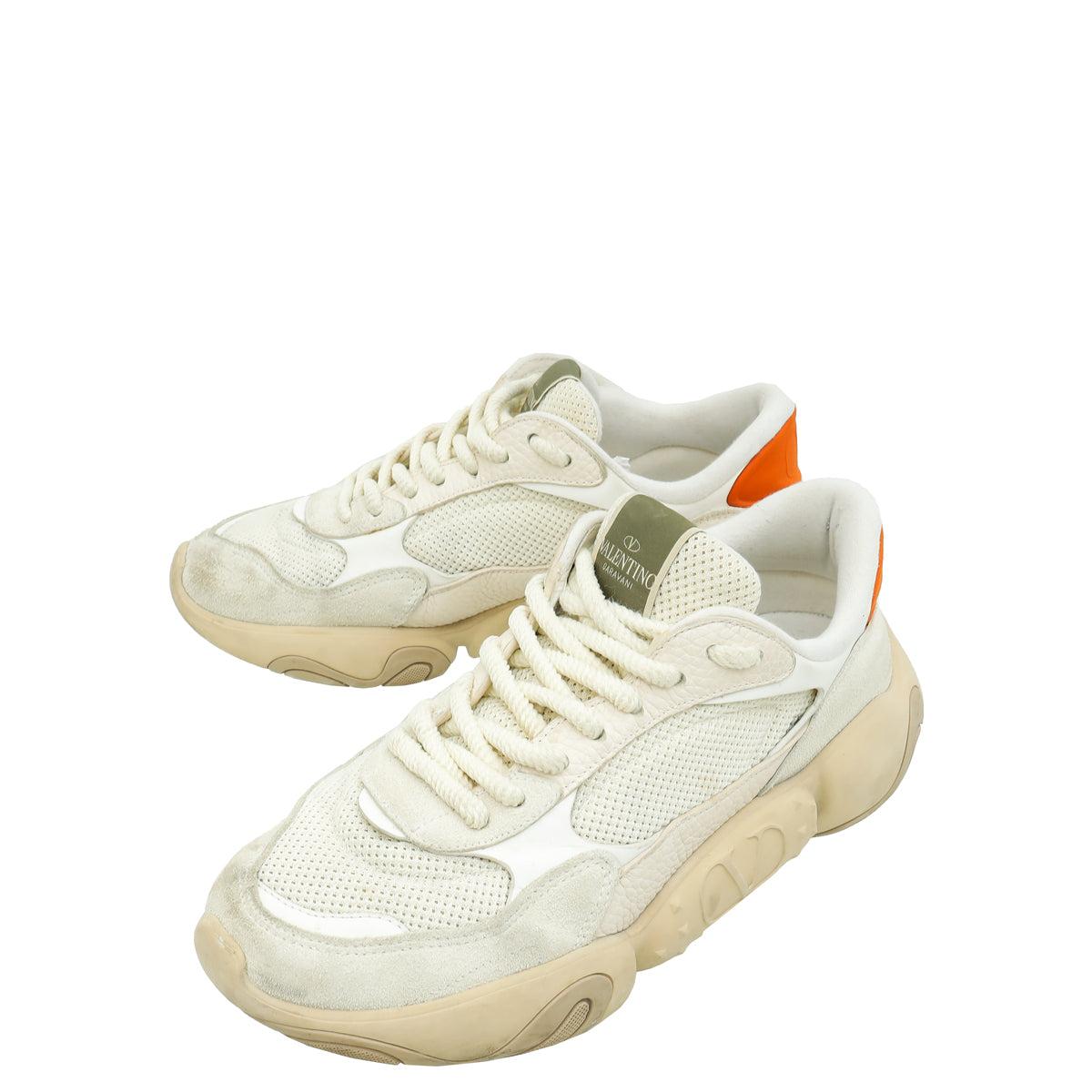 Valentino Cream Bubbleback Sneakers 44-Valentino-THE CLOSET