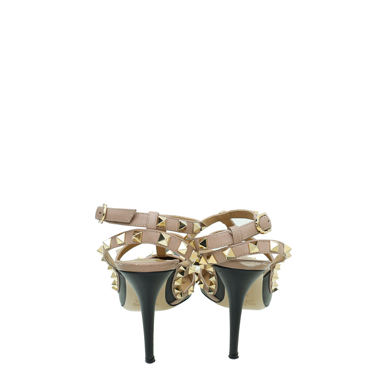 Valentino Bicolor Rockstud Caged Ankle Strap Sandals 36.5-Valentino-THE CLOSET