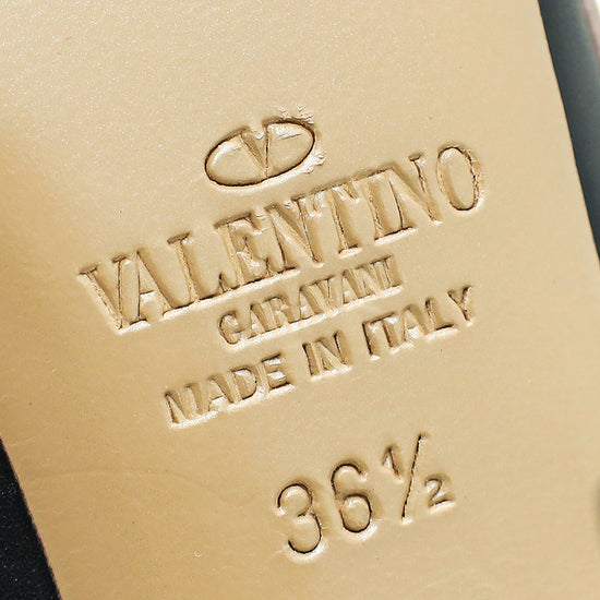 Valentino Bicolor Rockstud Caged Ankle Strap Sandals 36.5