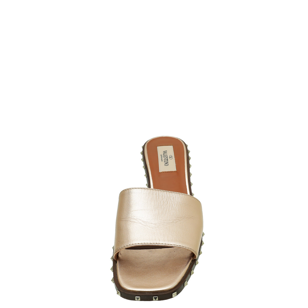Valentino Rose Gold Soul Rockstud Mules 36-Valentino-THE CLOSET