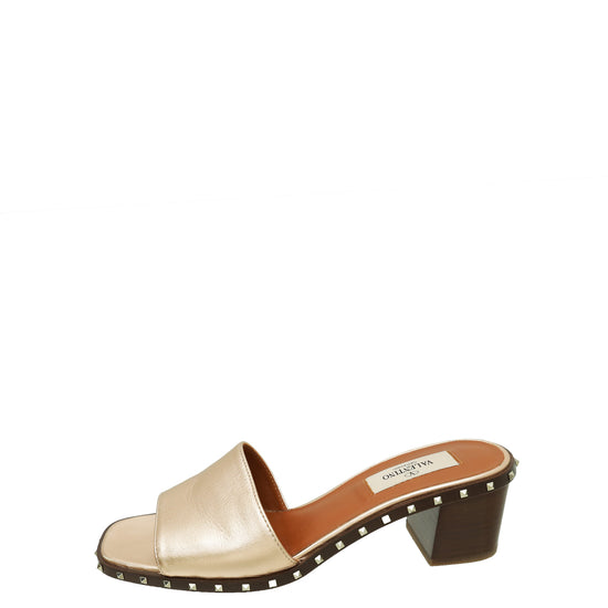 Valentino studwrap cheap leather mules