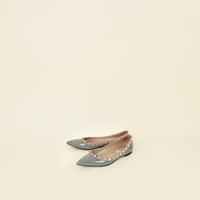 Valentino Bluish Grey Rockstud Ballerina Flats 36