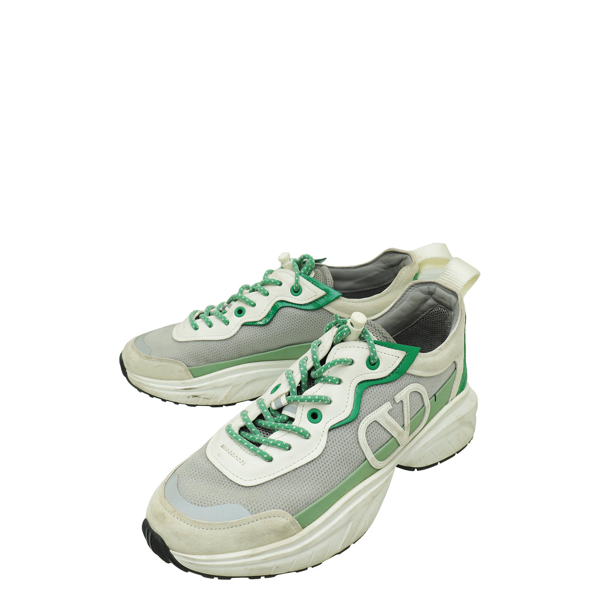 Valentino Bicolor VLogo Lace Up Sneaker 37.5-Valentino-THE CLOSET